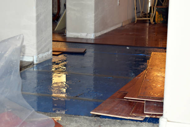 Professional Flood Cleanup technician working in Russell, MA